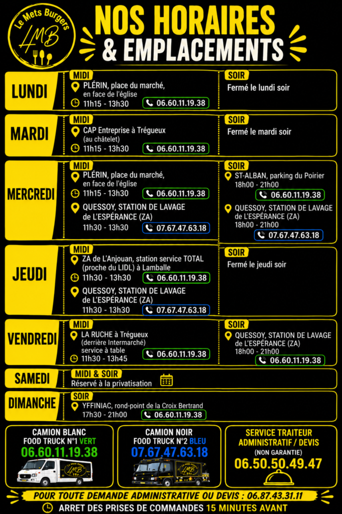 nos horaires